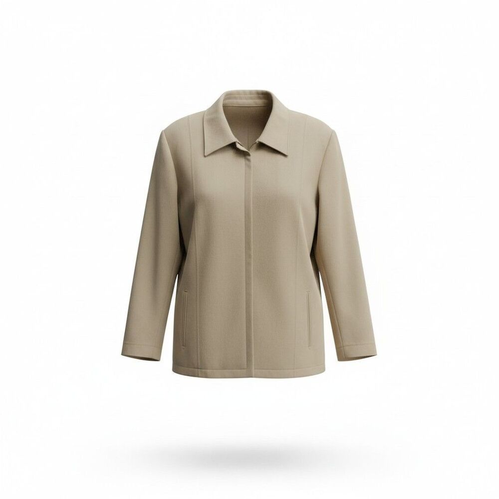 Rafaella Women's  Brown Long Sleeve Full Zip Collared Jacket Blazer Size 14